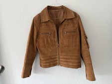 Braune / Cognac Wildlederjacke