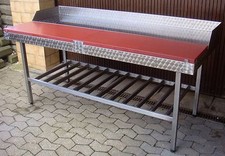 Zerlegetisch Arbeitstisch Stufentisch Wirktisch Edelstahltisch 200 x 90 x 90 cm
