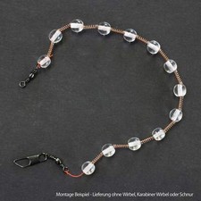 Troutlook Tremarella Glasperlen mit Federn 1-4g Forellen Schleppmontage aus Glas