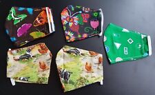 5 x Gesichtsmaske Maske KINDERMASKE Verkehrsschild Ampel Stop Hund Kuh Huhn