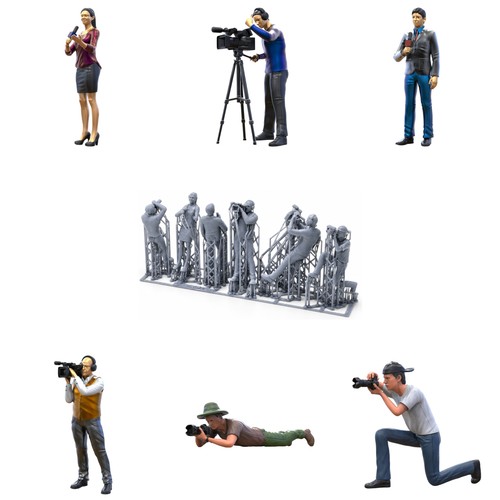 Reporter figuren set 43 - figuren, 1:43