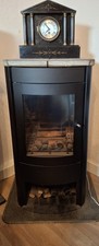 BioEthanol-Kaminofen von HARK + Kaminuhr