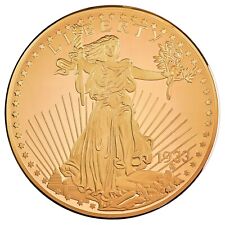 USA Medaille 100 Mm 2015 Saint Gaudens Double Eagle 20 Dollars 1933 Cuivre Doré