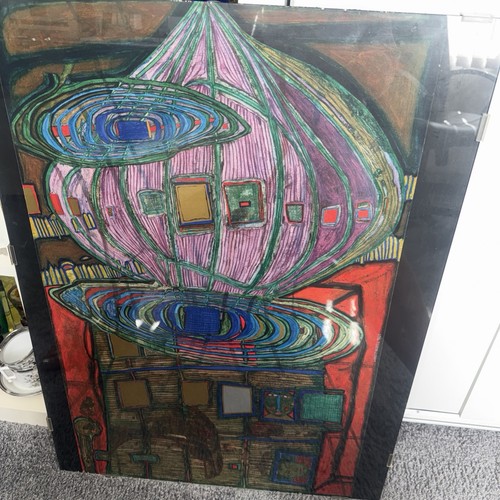Hundertwasser bild gerahmt - bild,