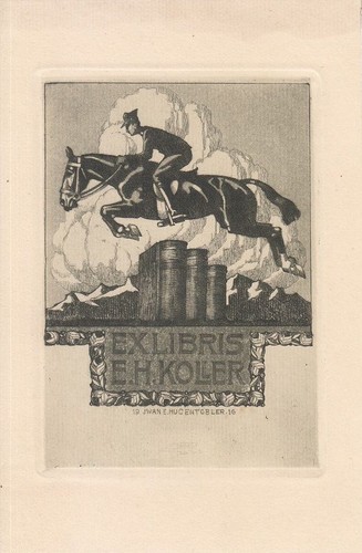 Exlibris bookplate radierung - exlibris,