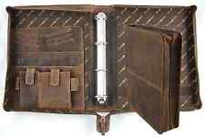 GreenBurry Schreibmappe Rind-Leder RingBuch-Mappe Aktenmappe Konferenzmappe 1720
