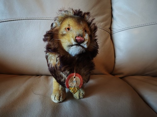 Steiff löwe leo schild knopf - leo,