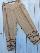 Lässige bequeme Leinenhose Damen Hose Schlupfhose 100% Leinen Oliv Gr. 46/48