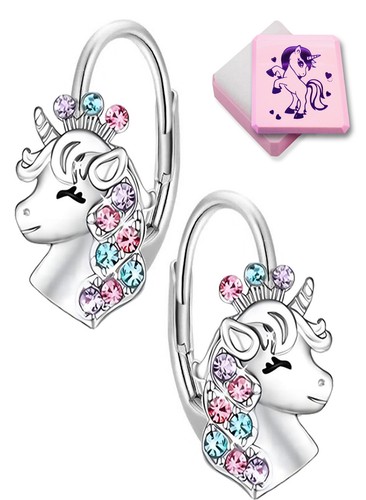 Ohrringe 925 silber einhorn - ohrringe,