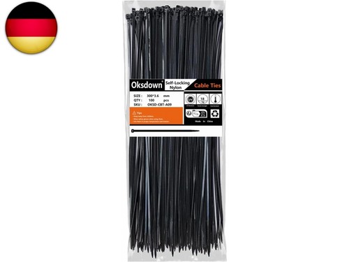 Kabelbinder schwarz 300mm - kabelbinder,