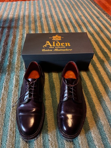 Alden cordovan cap - cordovan, derby