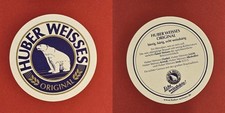 Huber Weisse bierig, bärig, echt weissbärig Brauerei Bierdeckel Bier
