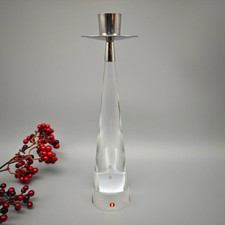 Littala Ascot Kerzenhalter Timo Sarpaneva Design Glas Metall silber WeeNTAGE