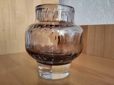 Schwere Kristallglas Blumenvase Joska Bodenmais Mundgeblasen Sehr guter Zustand 