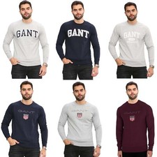 GANT Herren Pullover Sweatshirt Freizeit Rundhals Winter Klassisch Designer