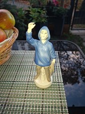 Porzellan Figur - Fischer ca. 17 cm hoch, Wagner & Apel Thüringen