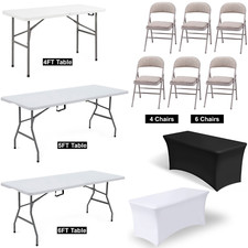 6 FUSS CAMPING CATERING SCHWERLAST KLAPPTISCH BOCK PICKNICK BBQ PARTY STÜHLE