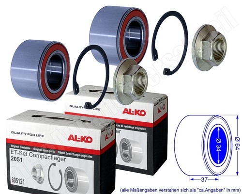 Alko kompaktlager - 2x, al-ko