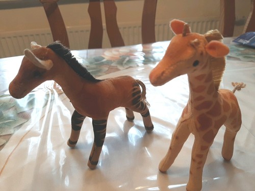 Steifftiere giraffe und - giraffe, okapi