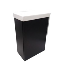 Riva Badmöbel Set Badezimmermöbel Joy 455 cm Schwarz Matt Design Modern