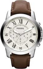 Fossil FS4735 Uhr für Herren Quarz-Chronographenwerk Lederarmband NEU OVP