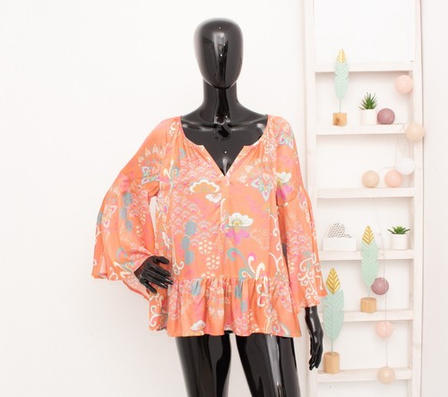 Odd molly bluse rosa - rosa, blumen