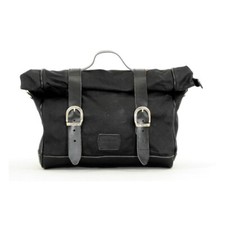 Longride Satteltasche Old Chopper Mini aus Waxcotton Schwarz, für Harley-Davidso