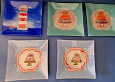 FRAGONARD Parfumeur 5 seltene Glasschälchen div. Design 15x15cm 