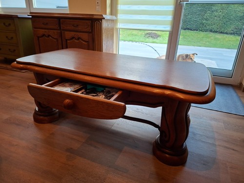 Couchtisch antik eiche - couchtisch,