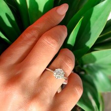 2,00 ct Diamant Eheringe Damen Rundschliff Laborgezüchtet IGI 950 Platin 6 7 8