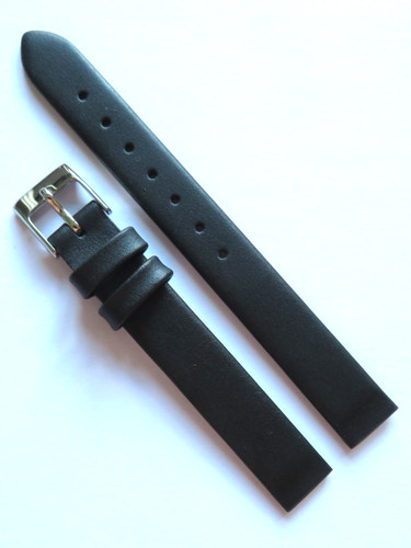 Uhrband leder schwarz mm - 12,