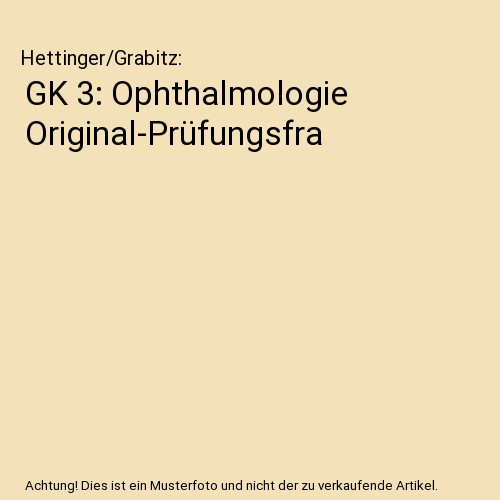 Ophthalmologie - gk,