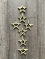 Weihnachtsdeko  ~ Christbaumschmuck ⭐️ 7 STÜCK Glitzernde ⭐️ STERNE ? gold
