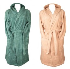 SG Damen Bademantel EMPORIO ARMANI mit gekreuzter Kapuze Baumwollfrottee a