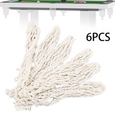 6 Stück Billardnetze, Billardtischnetz, Ersatz für Snookertische, weiße
