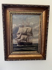 Ölbild / Antik mit Rahmen /