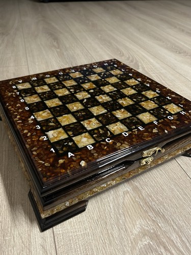 Schach aus bernstein - schach,