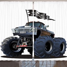 Autos Rustikale Gardine Monster Truck Pirat