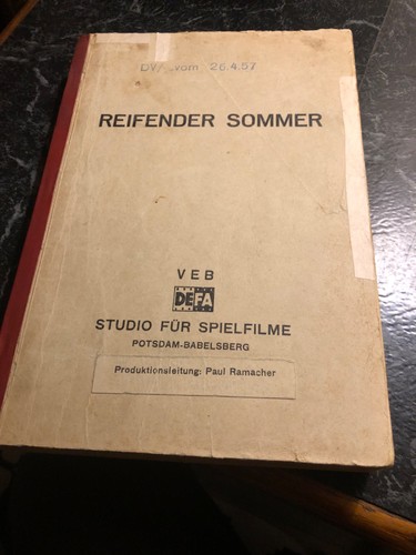 Original drehbuch der defa - defa, "