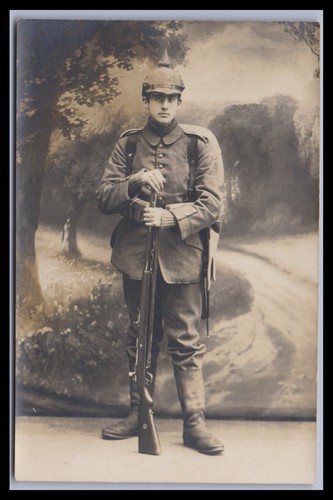 Ansichtskarte soldat mit - soldat,
