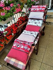 Kissen Sofakissen Mädchen Dekokissen Neu ca 45x45 cm Handarbeit 4x Muster