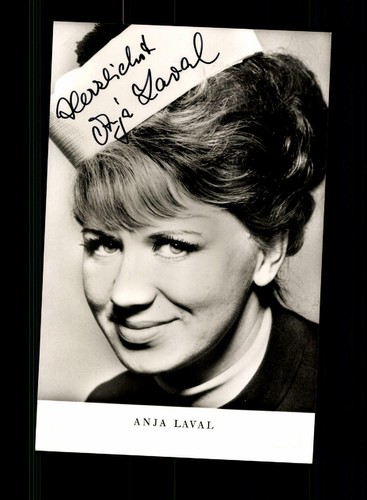 Anja laval autogrammkarte - anja,