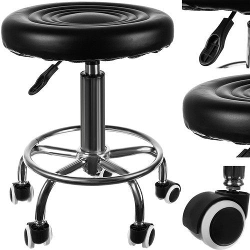 Friseurstuhl rollen schwarz - friseurstuhl,