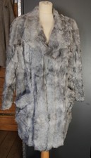 silbergrauer Pelz Mantel