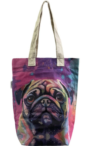 Mops tragetasche groß shopper - mops,