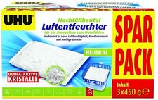 UHU Luftentfeuchter Nachfüllpack Tabs Beutel 100g 450g 1kg | Feuchtigkeitsschutz
