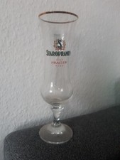 Bierglas Sammlerglas 0,3L Staropramen Pokalglas Goldrand Prag Tschechien 