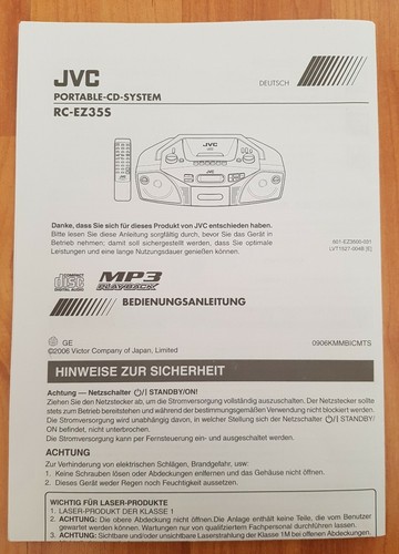 Bedienungsanleitung für jvc - für,
