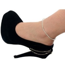 Fusskette Fuß Statement High Heels Schuh Fuss Kette Strass Fusskettchen SEXY m1
