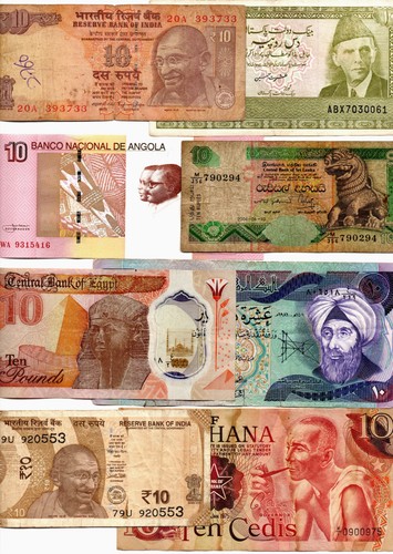 Banknoten mit 10er werten - banknoten,